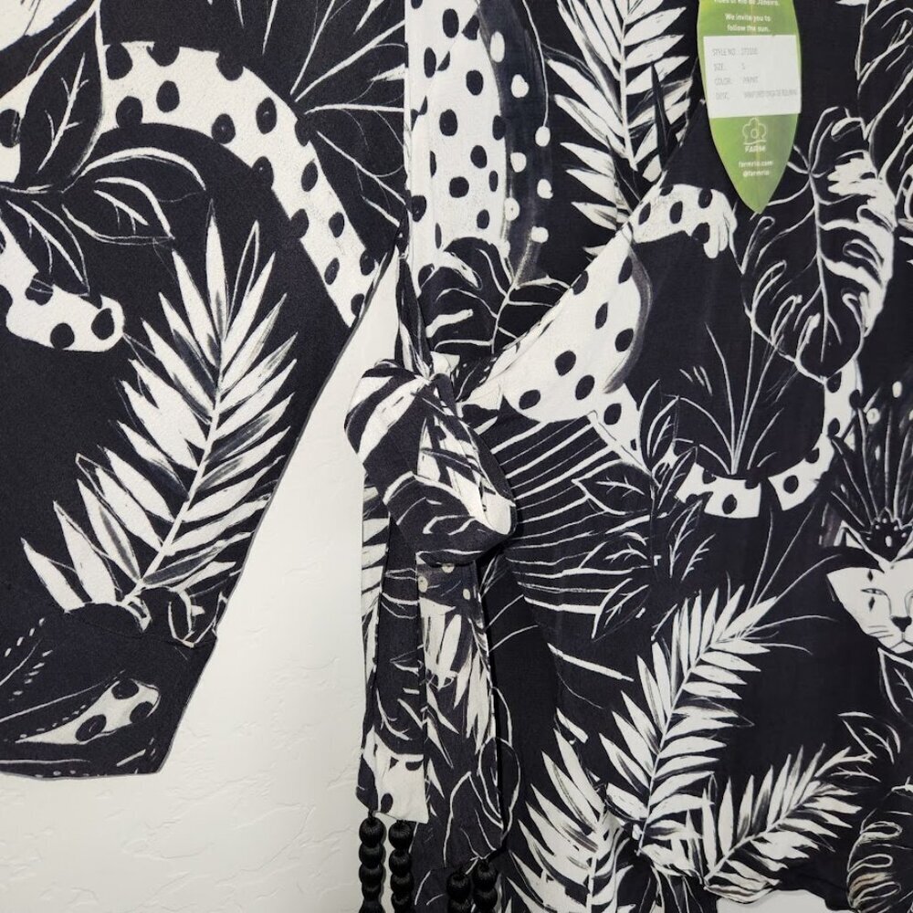 Farm Rio Wrap Dress "Onca de Bolinha" Size Small - Picture 3 of 9